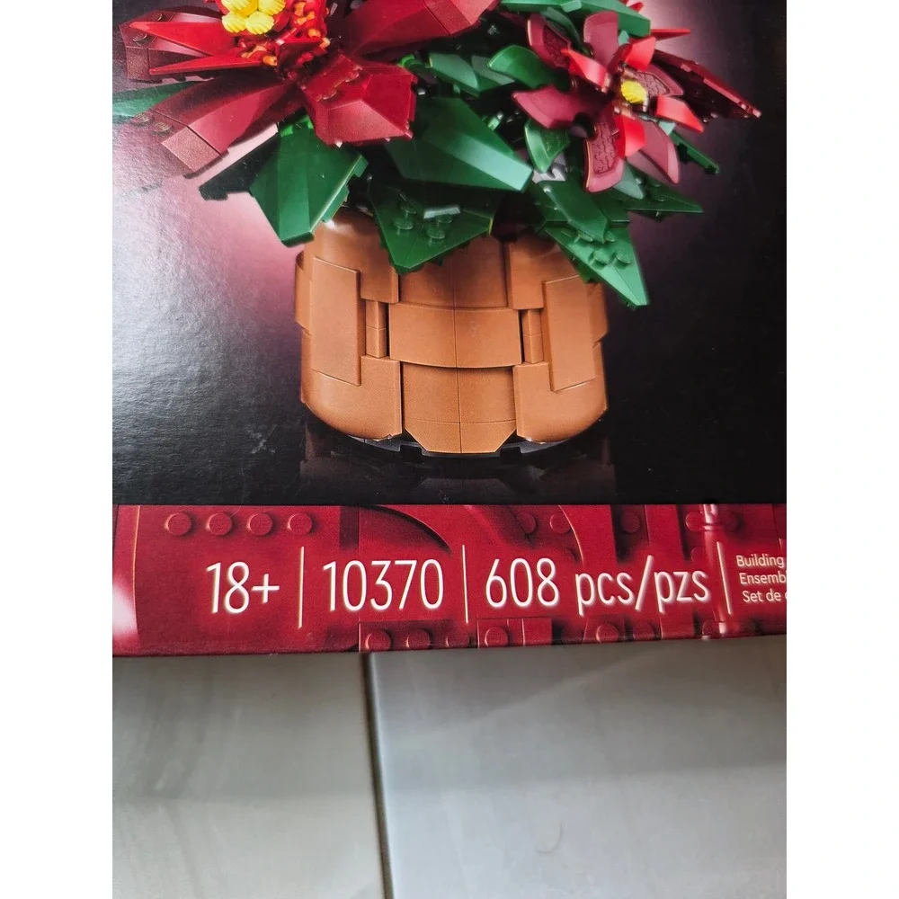 LEGO Icons Botanical Collection Poinsettia 10370‎ Building Set 608 Pieces New F1